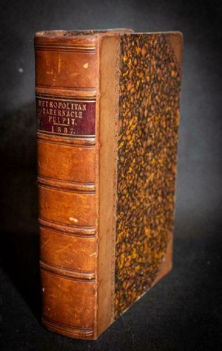 C.  H.  Spurgeon,  Sermons Leather 1887 Nr 99p - Binding Bible,  Puritan,