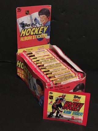 1982 Topps Nhl Hockey Sticker Full Box 100 Packs Wayne Gretzky