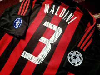 Jersey Adidas Ac Milan Paolo Maldini 2003 (l) Champions League Italy Vintage