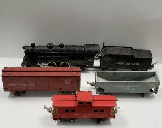 Vintage American Flyer 302 Steam Engine Freight Car 640 642 638 Trains S Scale