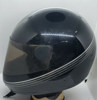 Vintage Arthur Fulmer Motorcycle Helmet Full Face ‘ Black Size Xl