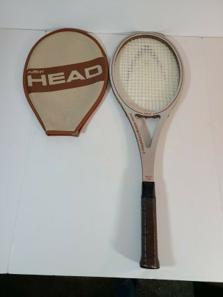 Head Amf Arthur Ashe Competition 2 Boron Flex Vtg Tennis Racquet W/cover
