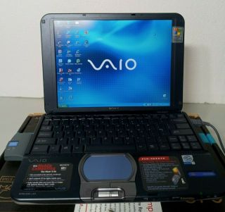 Vintage Sony Vaio Pcg - Srxp87 10 " Laptop Netbook Computer Retro Needs Battery