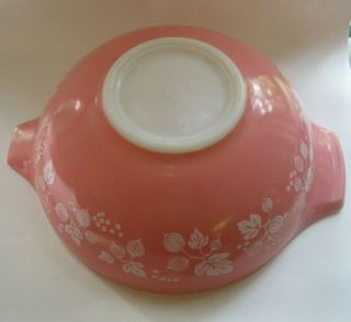 Vintage Pink Pyrex Glass Gooseberry Cinderella Mixing Bowl 4 Quart 444 Nesting 2