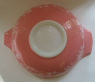 Vintage Pink Pyrex Glass Gooseberry Cinderella Mixing Bowl 4 Quart 444 Nesting 3