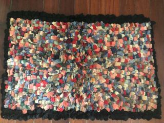 Vintage Colorful Rag Rug