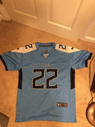 Derrick Henry Tennessee Titans Men’s Large Blue 100 Year Anniversary Jersey