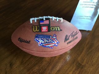 Bowl Xxvxvi 36 Authentic Wilson Nfl Game Football - Rams Vs Patriots Brady