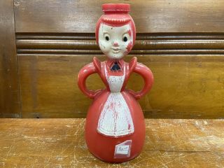 Vintage Merry Maid Laundry Clothes Sprinkler Bottle Red