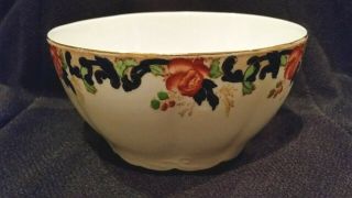 Vintage John Maddock & Sons Royal Vitreous Majestic Cranberry Bowl 3 " H X 5 3/4 "