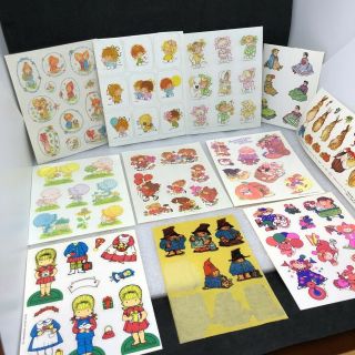 Vintage Stickers Seals 10,  Sheets 1970s 1980 Dolls Clowns Betsey Clark Holly