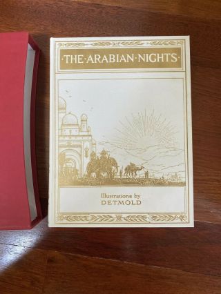 The Arabian Nights Book With Slip Case Folio Society London Illustration Detmold