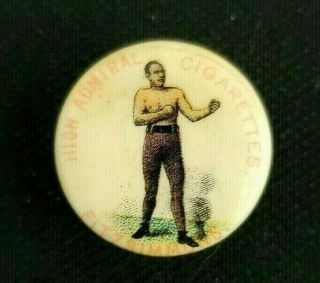 19th Century Boxing Button Fitzsimmons.  High Admiral Cigarettes Whitehead & Hoag