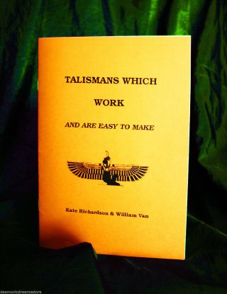 Talismans Which Work.  Van & Richardson.  Occult,  Magic.  Finbarr Magick Witchcraft