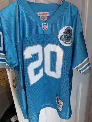 Barry Sanders 20 Detroit Lions Mitchell & Ness Authentic Jersey Size 46