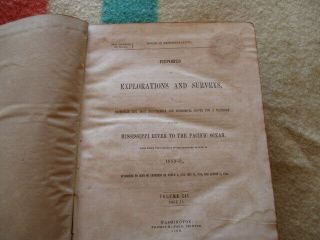 Reports Of Explorations And Surveys Miss.  River 1853 - 5 1860 Vol 12 Book 2