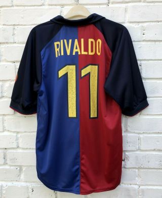 Fc Barcelona 1999\2000 Home Football Jersey Camiseta Soccer Shirt 11 Rivaldo