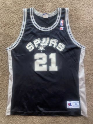 Vintage Champion Tim Duncan San Antonio Spurs Jersey Men’s Size 48 Xl