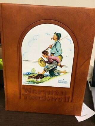 Norman Rockwell America Limited Edition Leatherbound Book With Slip Cover