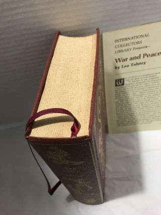 Vtg Book Leo Tolstoy War And Peace International Collectors Edition HC Papers 3