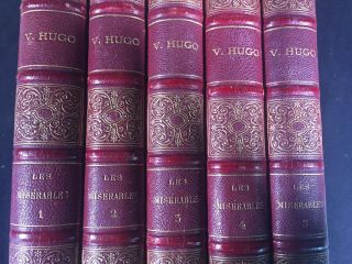 Antique Books - Victor Hugo - Les Miserables - French Edition 1884