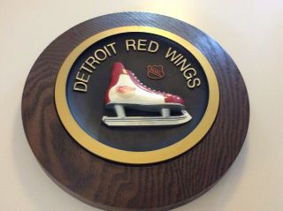 1970’s Rare Nhl Detroit Red Wings Hockey Skate Wall Plaque Vintage Wall Display
