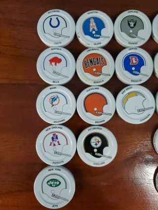 Vintage 1971 Gatorade NFL Helmet Bottle Caps/Lids Complete Set except Chiefs 2