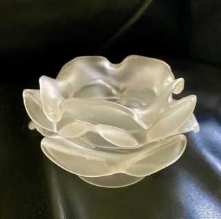 Vintage Satin Frosted Glass Rose Lamp Shades 2 1/4 " Fitter.