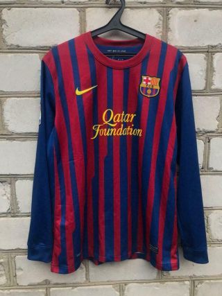 Barcelona Home Jersey 10 Messi Large Nike Long Sleeve 2011/2012