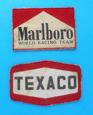 Formula 1 - Marlboro World Racing Team & Texaco.  2.  Old Patches From Overalls