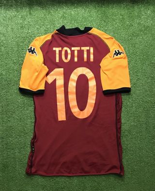 Men Kappa As Roma 2002 10 Totti Maglia Maillot Soccer Trikot Champions League