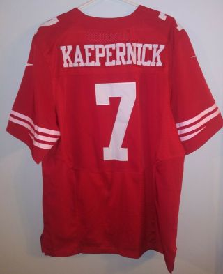 Nike On Field San Francisco 49ers Colin Kaepernick 7 Nfl Sewn Jersey Mens Sz 44