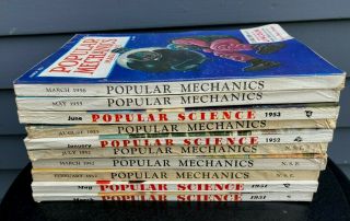 Vintage Popular Mechanics Science Magazines 1950 