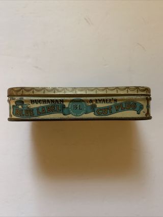 Vintage BLUE LABEL Cut Plug Tobacco Tin - Buchanan & Lyall ' s Pipe Smoking - 2