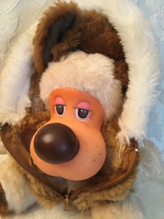 Vintage Lido Rubber Face Dog Plush Stuffed Animal Puppy Toy,  Made In Taiwan