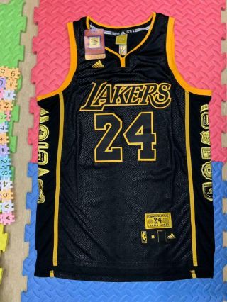 Nwt Kobe Bryant Los Angeles Lakers 24 " Black Snakeskin Jersey Golden Edition