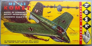 Hawk 1/48 Me - 163 Komet 625 - 60 Vintage 1960