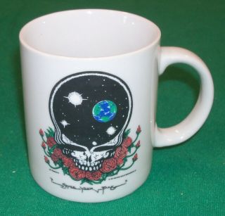Vintage 90s Grateful Dead Steal Your Face Coffee Tea Mug Cup Album Cd Art Garcia