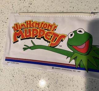 Vintage 1981 Jim Henson’s The Muppets Kermit The Frog Pencil Case/pencil Pouch