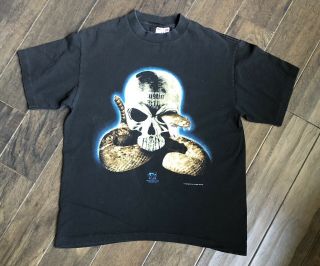 Vintage Wwf Stone Cold Steve Austin T - Shirt Sz L 20x26 Wwe Skull Snake 90s