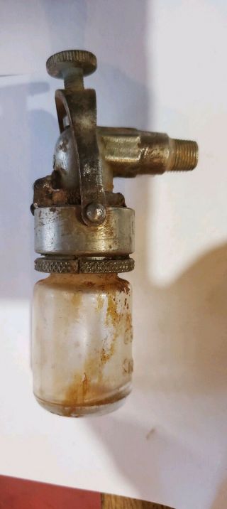 Vintage Gits Bros.  Mfg Co.  Chicago Glass Oiler Hit Miss Engine Stainless Part