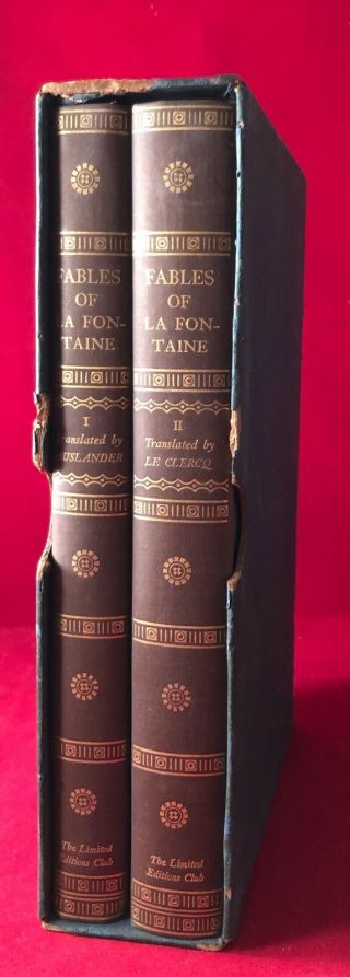 1930 974/1500 Signed Ltd Fables Jean De La Fontaine Limited Editions Club Case