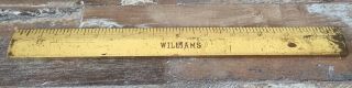 Vintage Williams Brass 12 " Ruler Paperweight Made In England