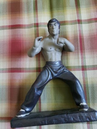 Bruce Lee Kung Fu Vintage Ceramic Figurine Statue