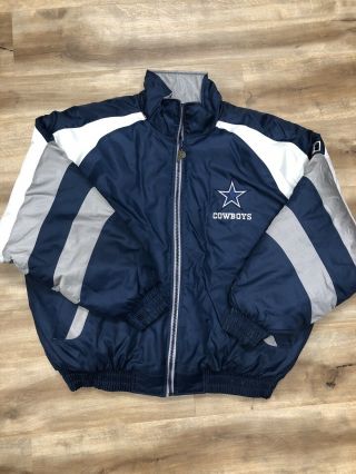 Dallas Cowboys Nfl Football Vintage 90s Pro Player Winter Jacket Xxl