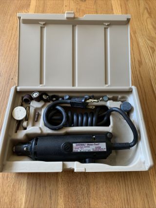 Vintage 1970s Dremel Model 370 - 5 Moto - Tool Kit Attachments Case Rotary 2