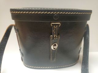 Binolux Binocular Vintage Case Only Black Leather With Strap 7.  5x6