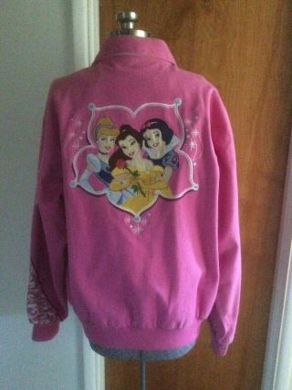Ladies Pink Disney Princess Daytona 500 Nascar Jacket Jh Design Size L