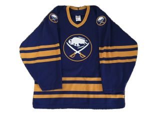 Ccm Buffalo Sabres 1987 Nhl Hockey Jersey Vintage Royal Blue Size M