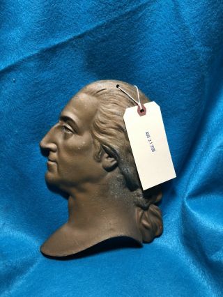 Vintage President George Washington Profile Metal Bust Bronze Color